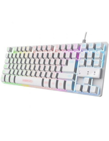 Teclado gaming trust gaming gxt 833w thado tkl/ blanco