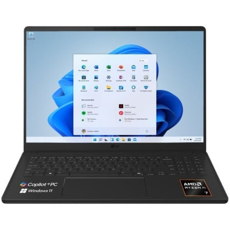 Portátil lg gram 16u55u-g.au75bn ryzen ai 7 445/ 16gb/ 512gb ssd/ 16'/ win11