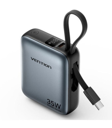 Powerbank 10000mah vention fheh0/ 35w/ gris/ incluye cable usb tipo-c