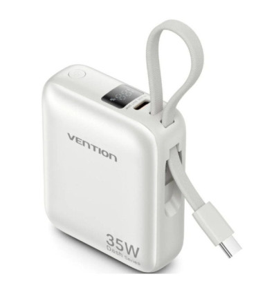 Powerbank 10000mah vention fhen0/ 35w/ beige/ incluye cable usb tipo-c