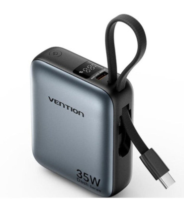Powerbank 10000mah vention fhfh0/ 35w/ gris/ incluye cable usb tipo-c
