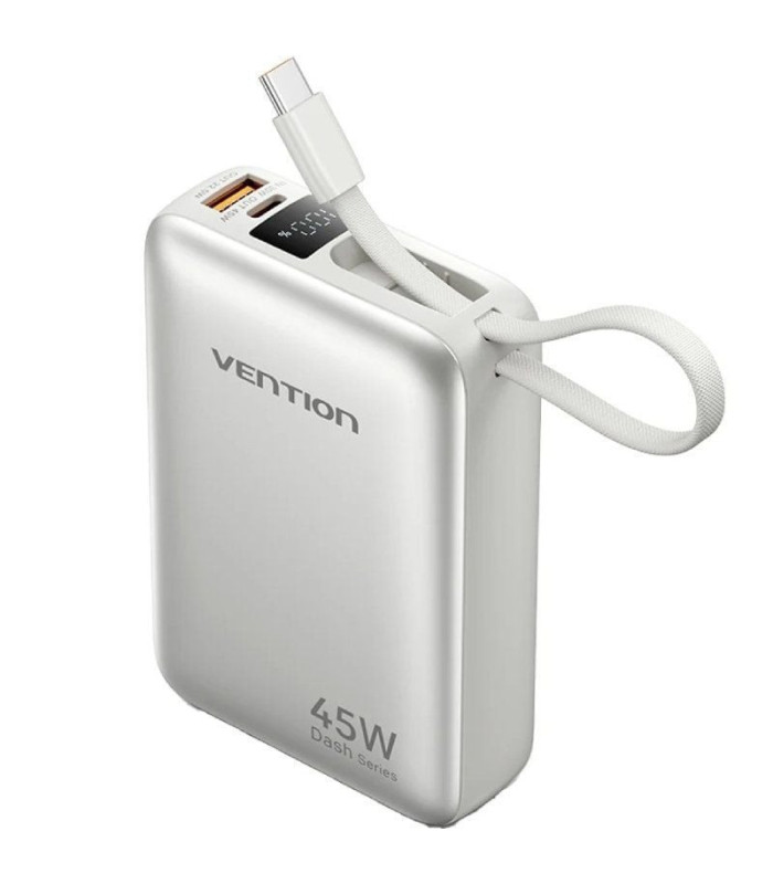 Powerbank 20000mah vention fhgn0/ 45w/ beige/ incluye cable usb tipo-c