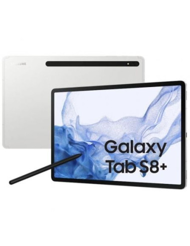 Tablet samsung galaxy tab s8+ 12.4'/ 8gb/ 128gb/ octacore/ plata