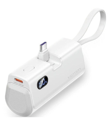 Powerbank 4800mah vention fhqw0/ 22.5w/ blanca/ incluye cable usb tipo-c y lightning