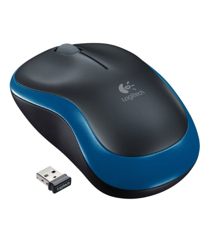 Ratón inalámbrico logitech m185/ hasta 1000 dpi/ azul