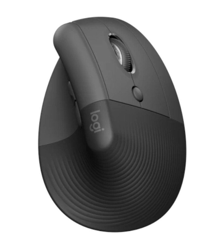 Ratón vertical inalámbrico logitech lift vertical ergonomic mouse business/ hasta 4000 dpi/ grafito
