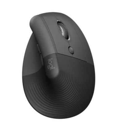 Ratón vertical inalámbrico logitech lift vertical ergonomic mouse/ hasta 4000 dpi/ grafito