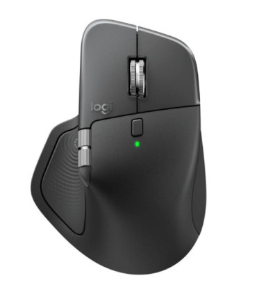 Ratón ergonómico inalámbrico logitech mx master 4/ batería recargable/ hasta 8000 dpi/ grafito
