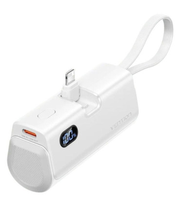 Powerbank 4800mah vention fhrw0/ 22.5w/ blanca/ incluye cable usb tipo-c y lightning