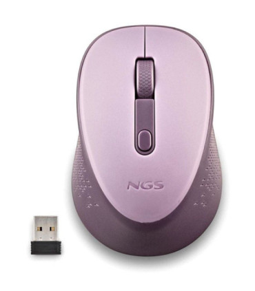 Ratón inalámbrico ngs dew lilac/ hasta 1600 dpi/ lila