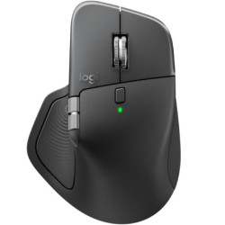 Ratón ergonómico inalámbrico logitech mx master 4/ batería recargable/ hasta 8000 dpi/ grafito