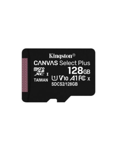 Tarjeta de memoria kingston canvas select plus 128gb microsd xc/ clase 10/ 100mbs