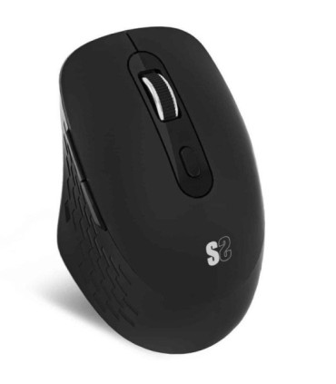 Ratón ergonómico inalámbrico subblim curve ergo dual battery/ batería recargable/ hasta 1600 dpi/ negro