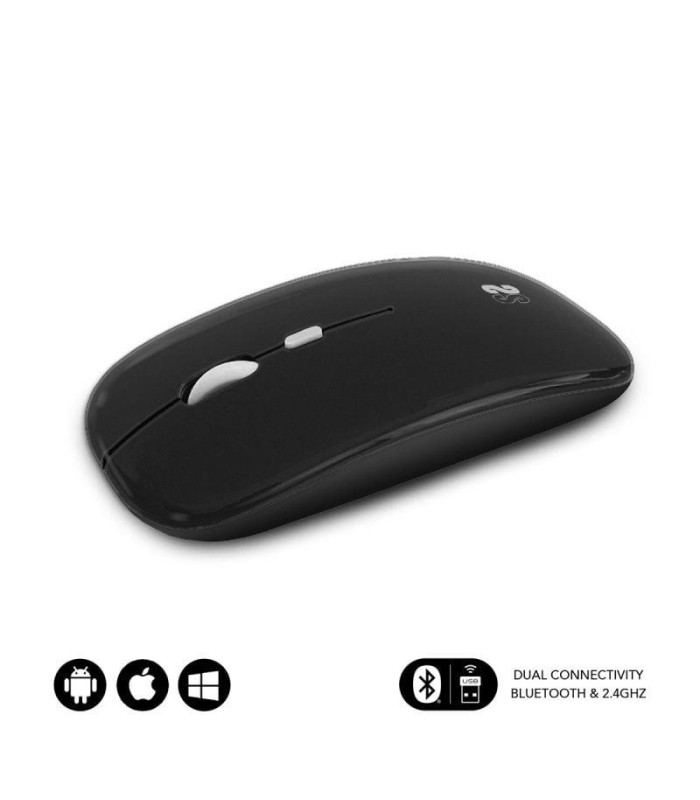 Ratón inalámbrico subblim dual flat/ batería recargable/ hasta 1600 dpi
