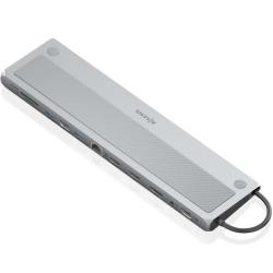 Docking USB Tipo-C Aisens ASUC-12P020-GR/ 2xHDMI 4K/ 3xUSB/ 1xUSB Tipo-C/ 1xRJ45/ 1xDisplayPort/ 1xLector Tarjetas/ 1xUSB Tipo-C
