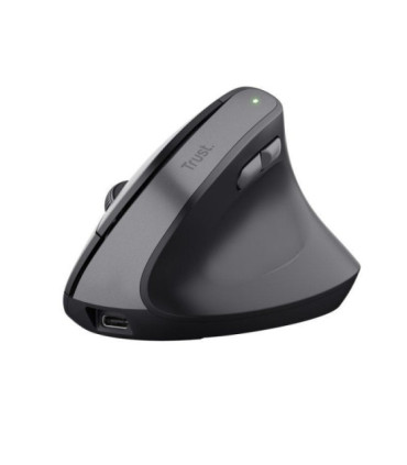 Ratón vertical inalámbrico trust bayo ii/ batería recargable/ hasta 2400 dpi