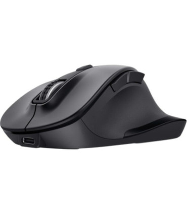 Ratón ergonómico inalámbrico trust fyda multidispositivo/ batería recargable/ hasta 2400 dpi