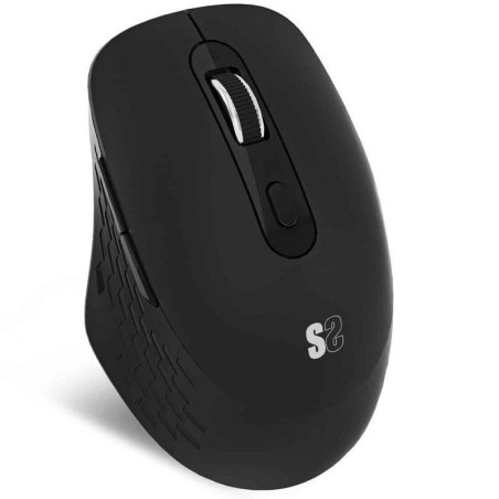 Ratón ergonómico inalámbrico subblim curve ergo dual battery/ batería recargable/ hasta 1600 dpi/ negro