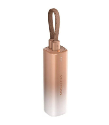 Powerbank 5000mah vention fhwj0/ 20w/ dorado/ incluye cable usb tipo-c y lightning