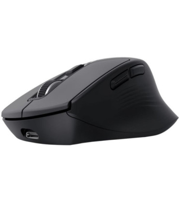 Ratón inalámbrico trust niven confort 26021/ batería recargable/ hasta 3200 dpi/ negro