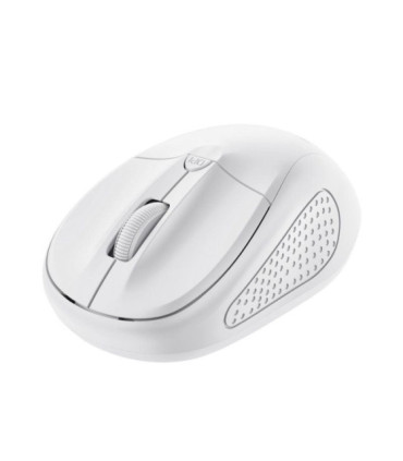 Ratón mini inalámbrico trust primo/ hasta 1600 dpi/ blanco mate
