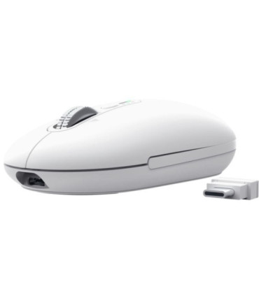 Ratón inalámbrico trust seron 26019/ batería recargable/ hasta 3200 dpi/ blanco