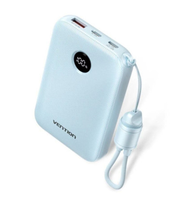 Powerbank 10000mah vention fkal0-c/ 22.5w/ azul/ incluye cable usb tipo-c