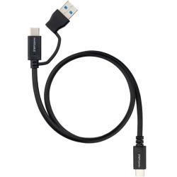 Cable USB 3.2 Tipo-C Nanocable 10.01.4803/ USB Tipo-C Macho/ USB Macho - USB Tipo-C Macho/ Hasta 60W/ 10Gbps/ 3m/ Negro