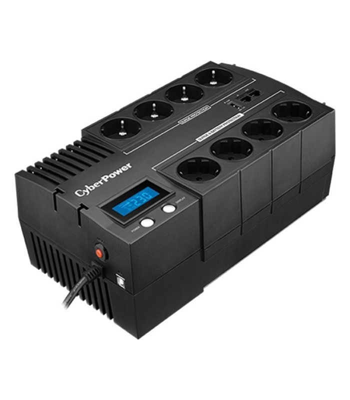 Sai línea interactiva cyberpower br1000elcd/ 1000va-600w/ 8 salidas/ formato bloque