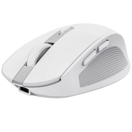 Ratón inalámbrico trust ozaa compact wireless/ batería recargable/ hasta 3200 dpi/ blanco