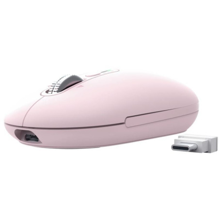 Ratón inalámbrico trust seron 26206/ batería recargable/ hasta 3200 dpi/ rosa
