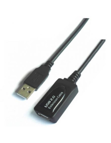 Cable alargador usb 2.0 aisens a101-0018/ usb macho - usb hembra/ 5m/ negro