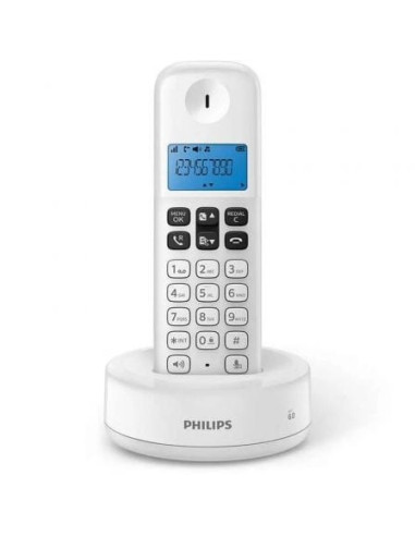 Teléfono inalámbrico philips d1611w/34/ blanco