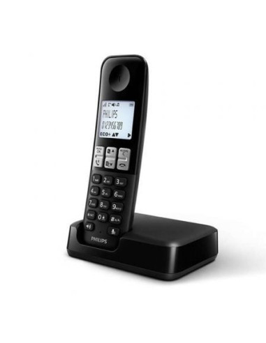 Teléfono inalámbrico philips d2501b/01/ negro