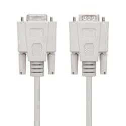 Cable Serie NULL Modem Nanocable 10.14.0502/ DB9 Macho - DB9 Hembra/ 1.8m/ Beige