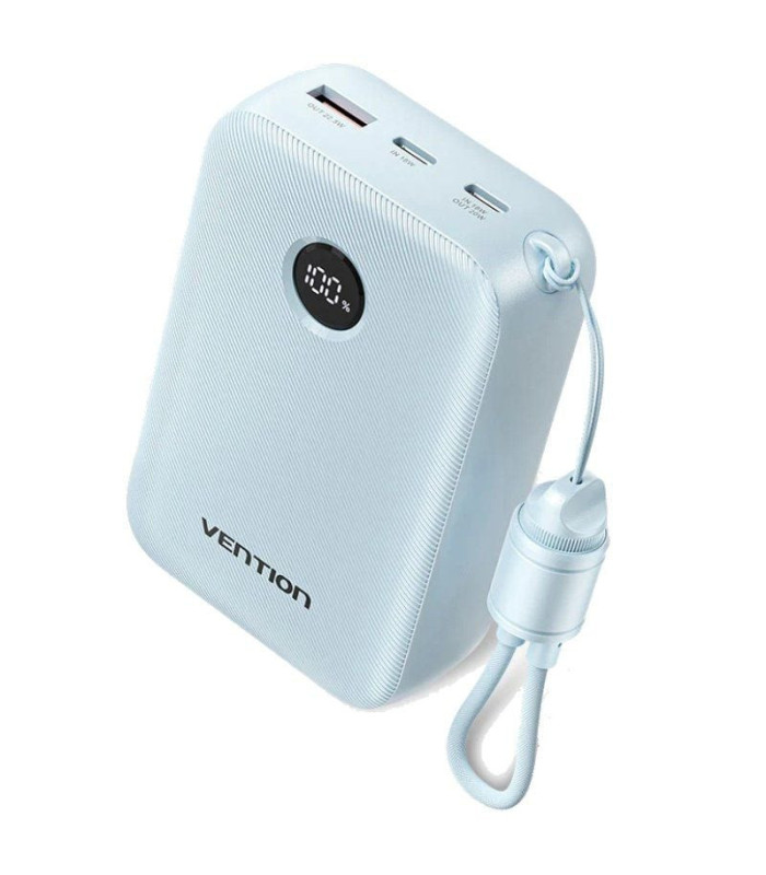 Powerbank 20000mah vention fkbl0-c/ 22.5w/ azul/ incluye cable usb tipo-c