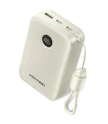 Powerbank 20000mah vention fkbn0-c/ 22.5w/ beige/ incluye cable usb tipo-c