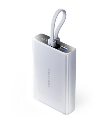Powerbank 10000mah vention fhzm0/ 22.5w/ gris/ incluye cable usb tipo-c y lightning