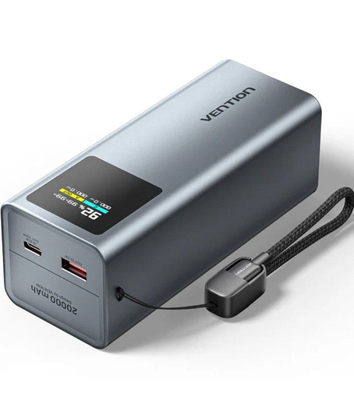 Powerbank 20000mah vention fkch0/ 100w/ gris/ incluye cable usb tipo-c