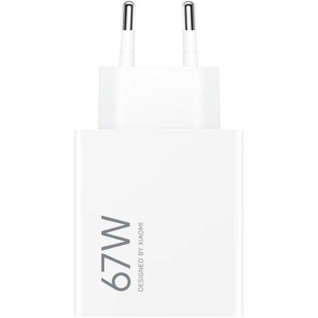 Cargador de pared xiaomi 67w hypercharge (type-a)/ 1xusb/ 67w