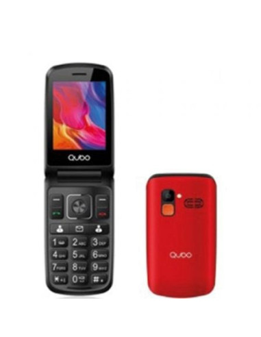 Teléfono móvil qubo p-210nwrd para personas mayores/ rojo