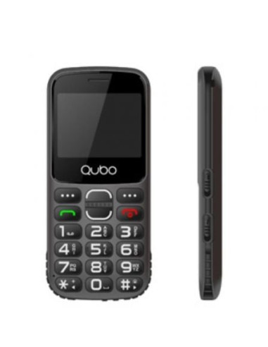 Teléfono móvil qubo x-230bkc para personas mayores/ negro