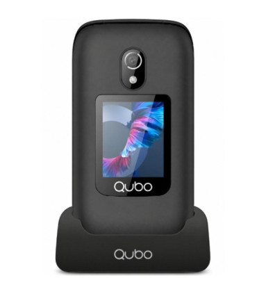 Teléfono móvil qubo p-221bkc 4g para personas mayores/ negro
