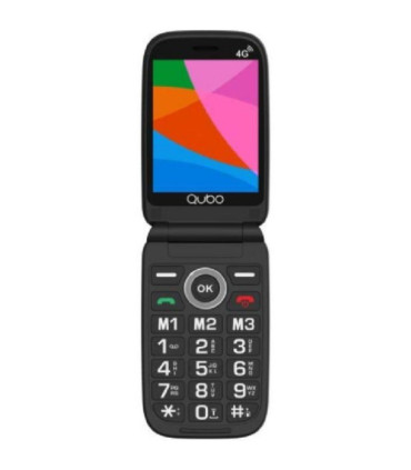 Teléfono móvil qubo x-d340 4g para personas mayores/ negro