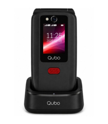 Teléfono móvil qubo x-d340cb 4g para personas mayores/ negro