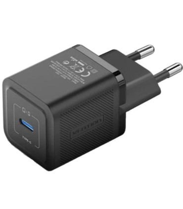 Cargador de pared gan vention fepb0-eu/ 1xusb tipo-c/ 20w