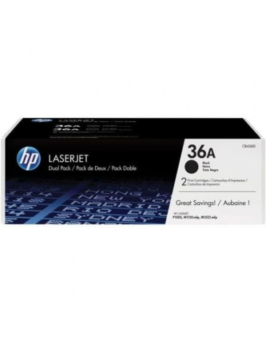 Tóner original hp nº36a multipack/ 2x negro