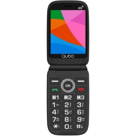 Teléfono móvil qubo x-d340 4g para personas mayores/ negro