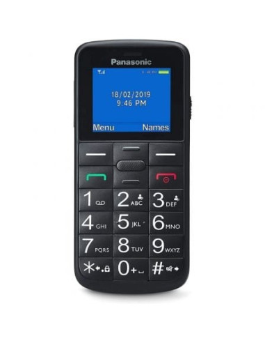 Teléfono móvil panasonic kx-tu110exb para personas mayores/ negro