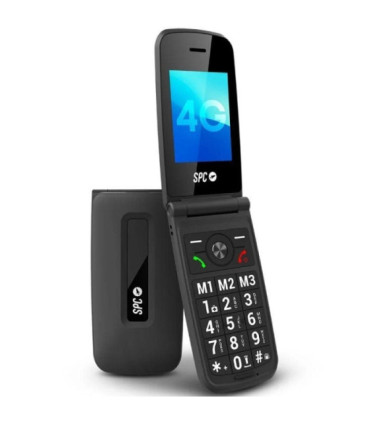 Teléfono móvil spc titan 2 para personas mayores/ 4g/ negro